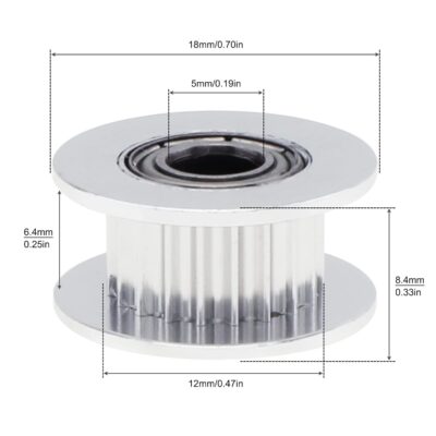 Polea dentada GT2-20T-6mm (2pcs) - Imagen 4